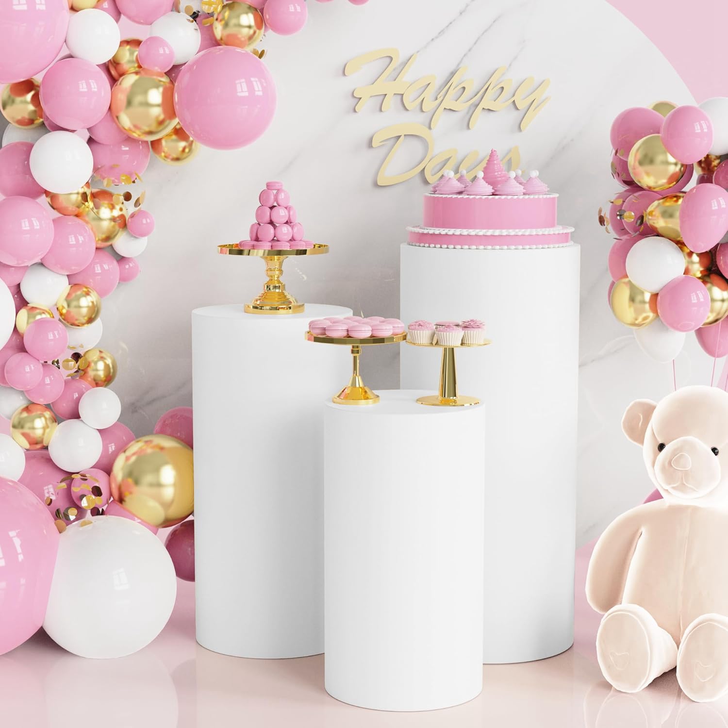 Yeele 1PCS/3PCS/5PCS White Cyl – Dessert Table Backdrop Bewertung und Preis