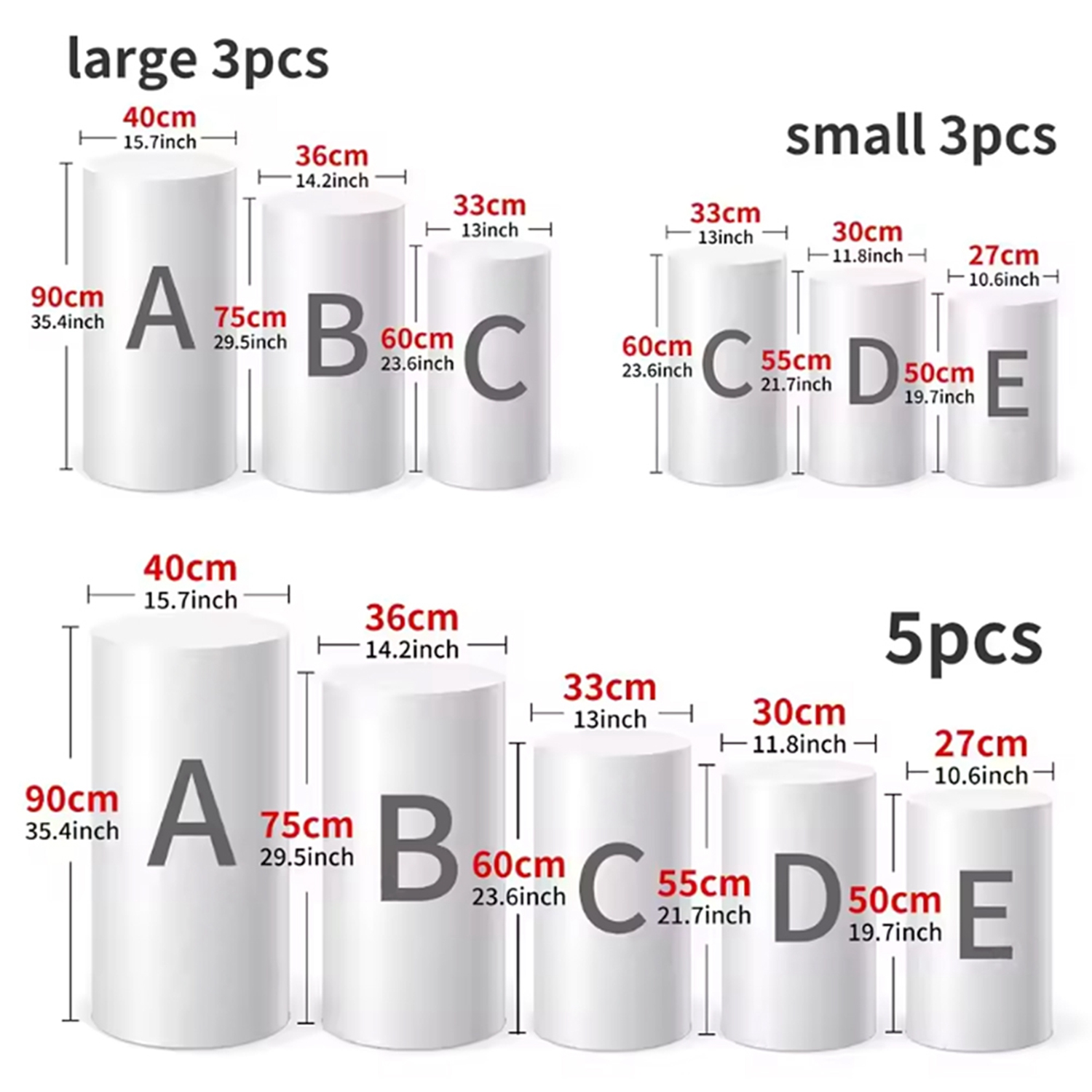 Yeele 1PCS/3PCS/5PCS White Cyl – Dessert Table Backdrop Bewertung und Preis