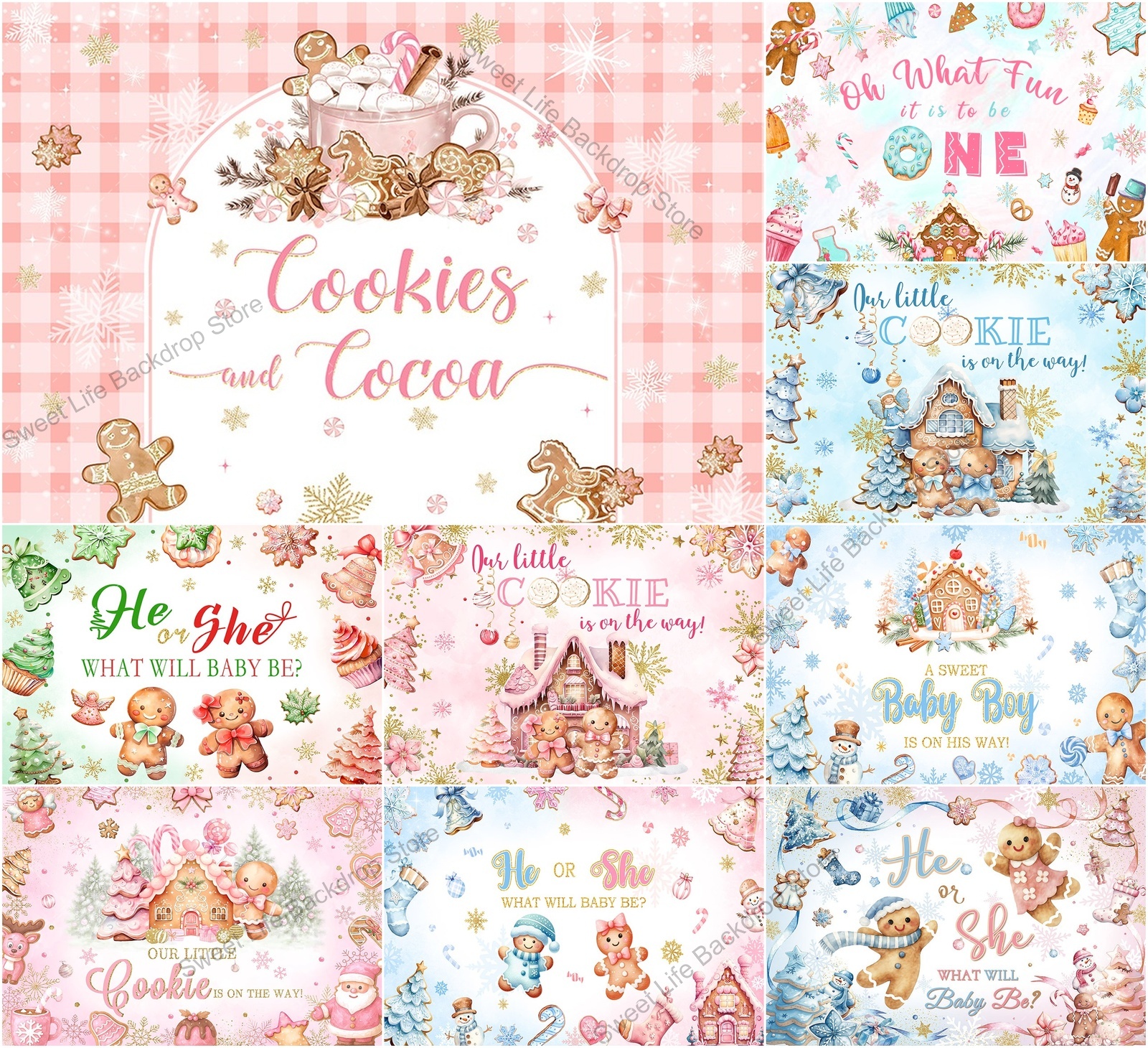 Christmas Gingerbread Baby Sho – Dessert Table Backdrop Bewertung und Preis