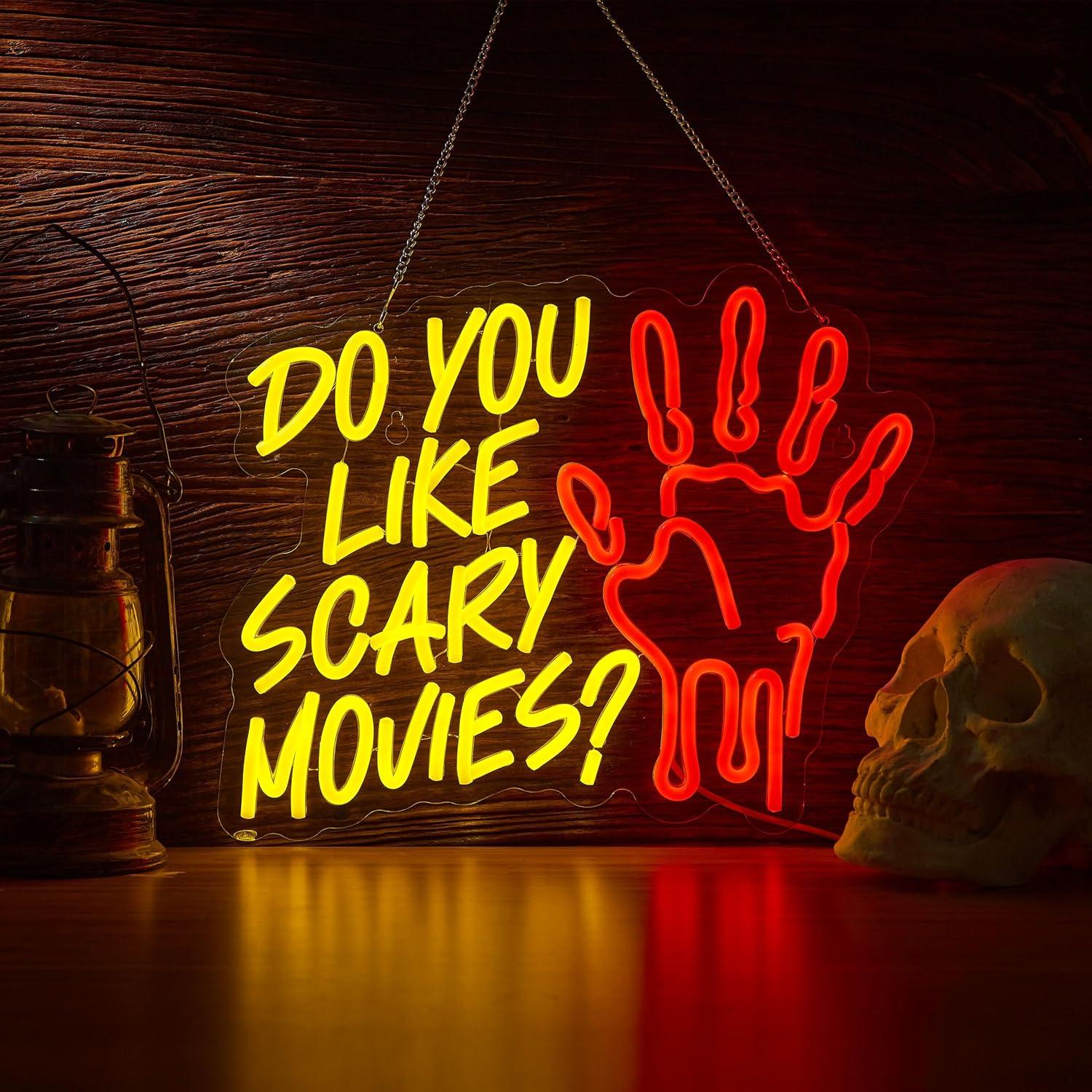 Do You Like Scary Movies Neon  – Neon Sign Party Bewertung und Preis