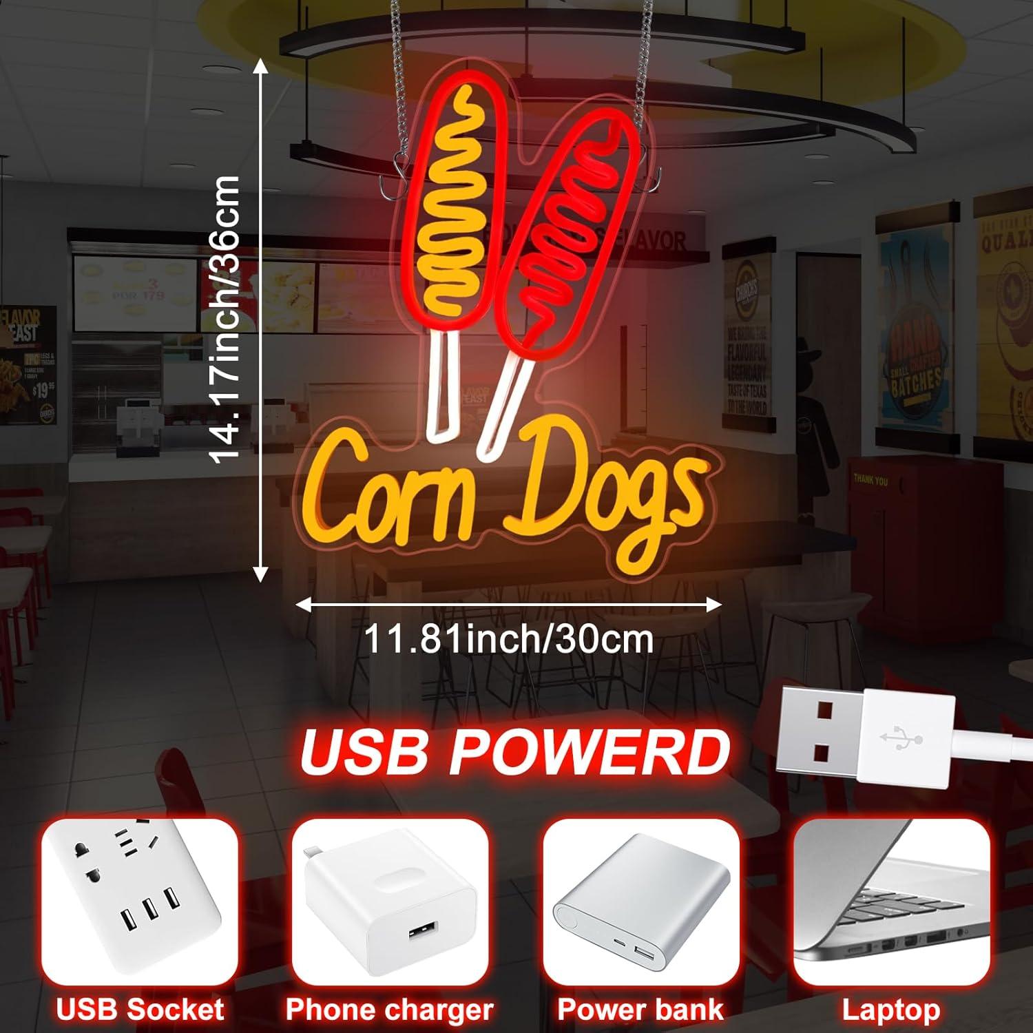Corn Dog Neon Sign Snack USB D – Neon Sign Party Bewertung und Preis