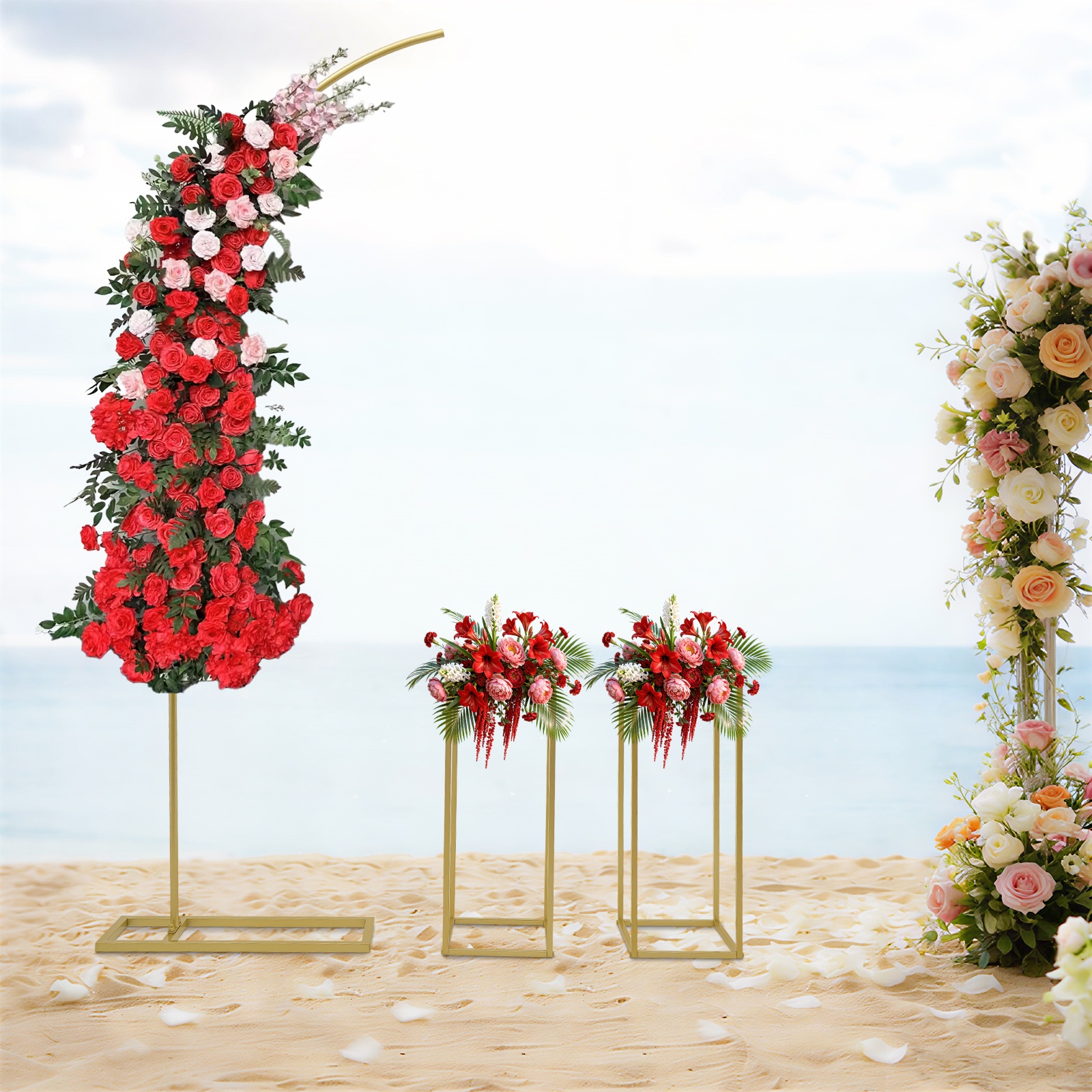 Gold Metal Square Floral Frame – Photo Booth Frame Bewertung und Preis