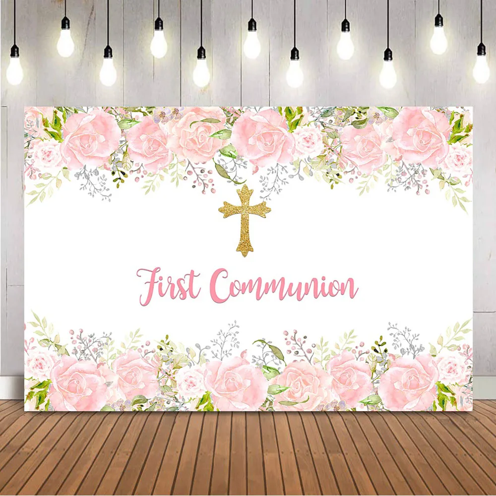 First Holy Communion Birthday  – Dessert Table Backdrop Bewertung und Preis