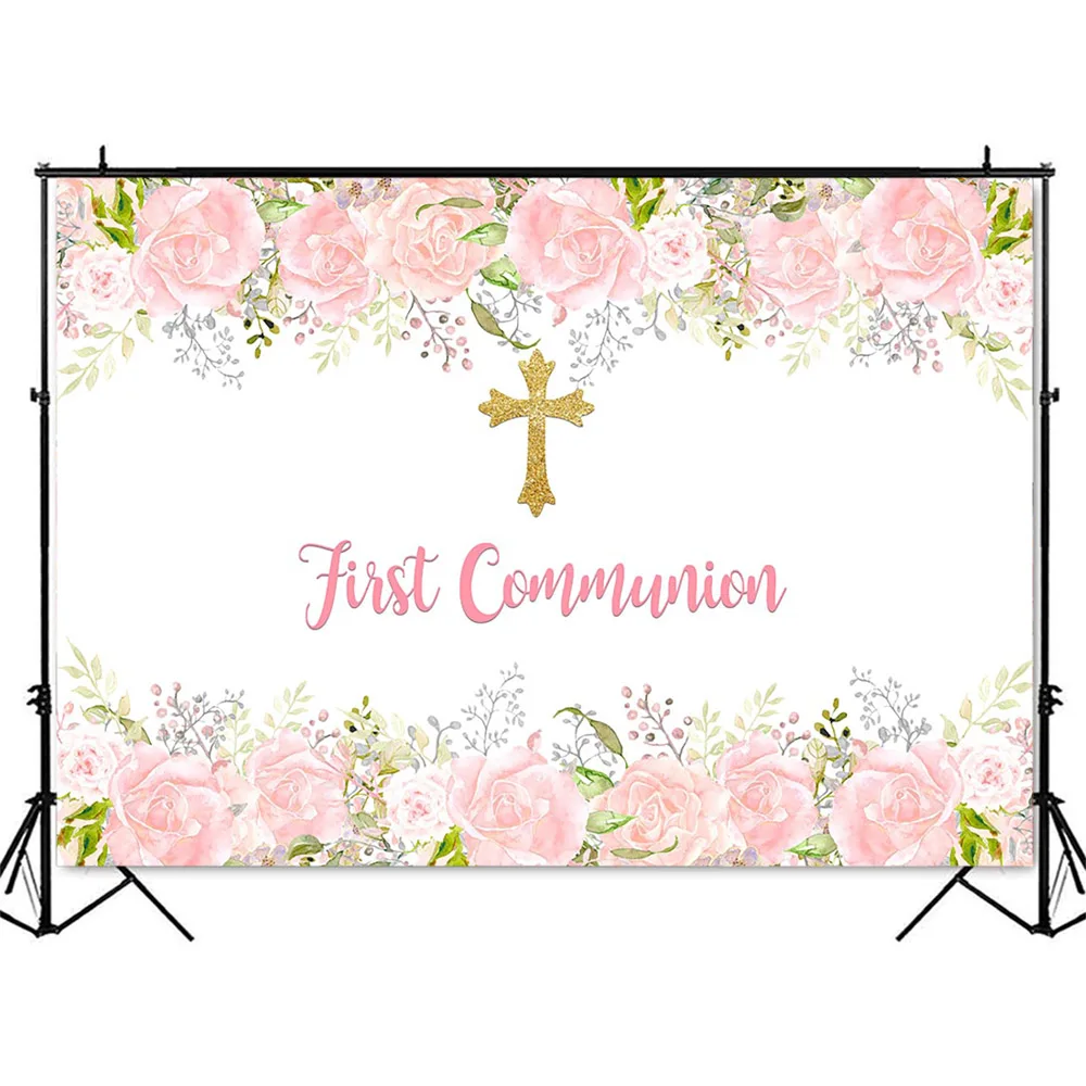 First Holy Communion Birthday  – Dessert Table Backdrop Bewertung und Preis