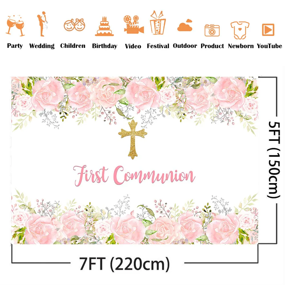 First Holy Communion Birthday  – Dessert Table Backdrop Bewertung und Preis