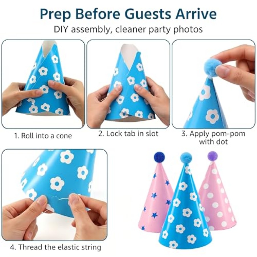 Beurio Pastel Party Hats for a – Party Hat Cone Bewertung und Preis