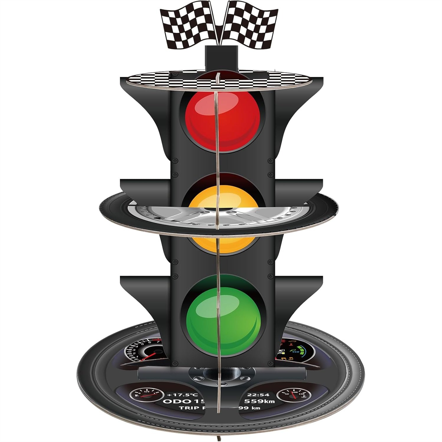 3-Tier Race Car Cupcake Stand, – Cupcake Stand Tier Bewertung und Preis