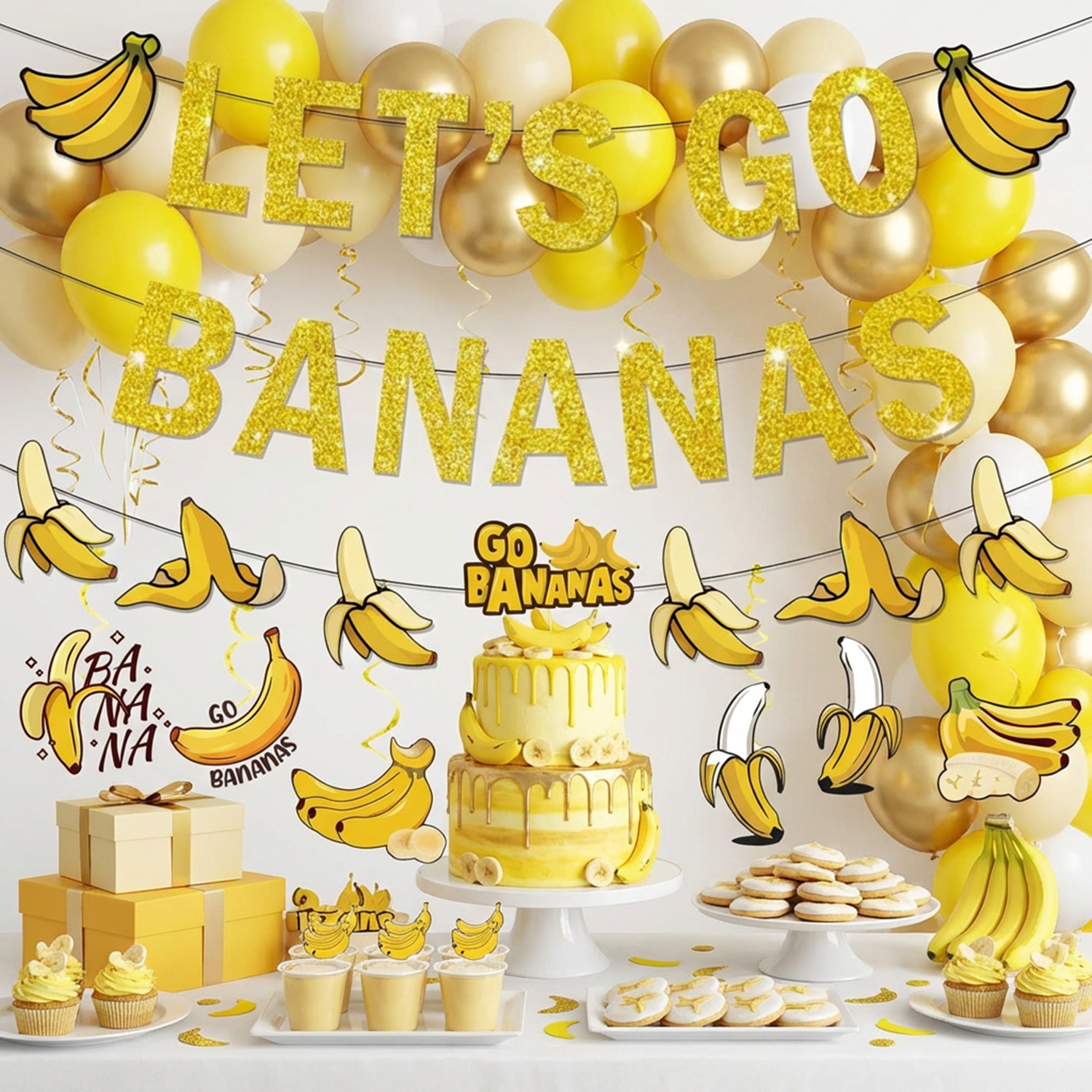 1Set Yellow Bananas Birthday B – Let'S Party Event Supply Bewertung und Preis