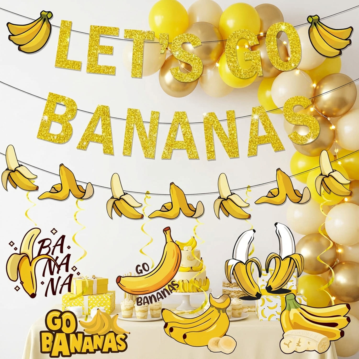 1Set Yellow Bananas Birthday B – Let'S Party Event Supply Bewertung und Preis